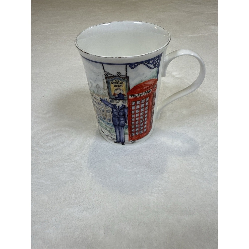 Sadler Piccadilly London Heritage Bone China Mug England Telephone Box Bus